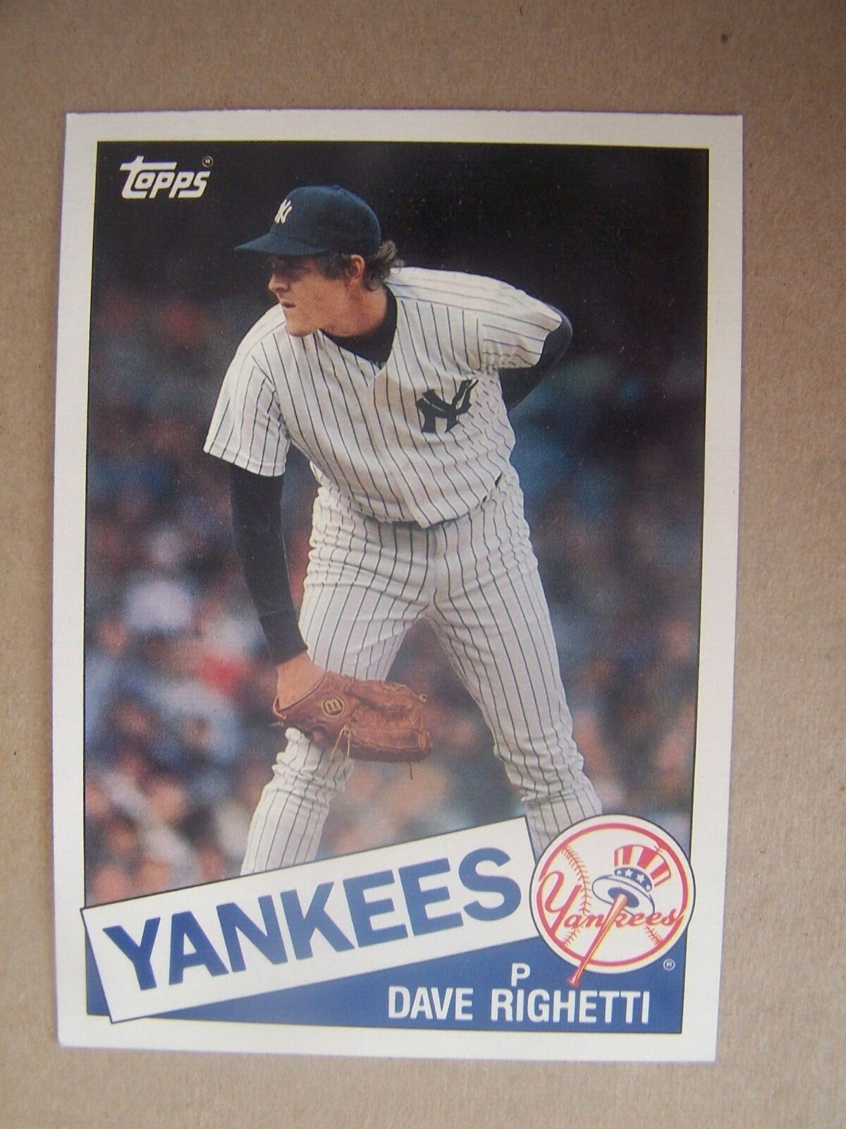 DAVE RIGHETTI 1985 Topps Super Baseball 5x7 Jumbo Card #58 NEW YORK YANKEES  RARE | eBay