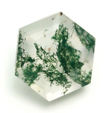 Natural Moss Agate Faceted Cut Hexagon 7x7x4 Calibrated Loose Gemstone 1.30 Ct.