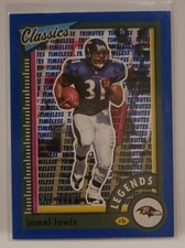 2022 Panini Classics Legends Timeless Tributes Blue 20/125 Jamal Lewis
