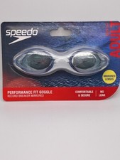 Speedo Performance Fit Goggle Record Breaker Mirrored Lenses No Leak Adult 14 