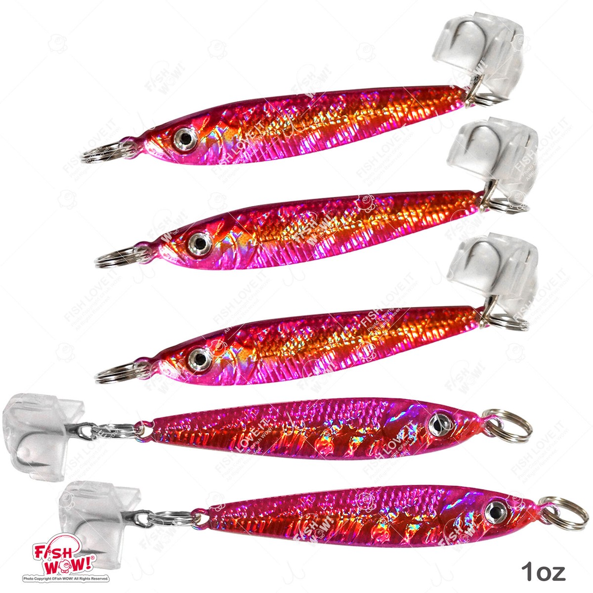 Spoon Lures Fish WOW! Mega Metal Fish Jigs - 1oz Butterfly Vertical Jigging - Foto 2