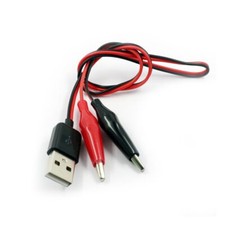 10PCS Alligator Test Clips Clamp to USB Male Connector Power Supply Adapter 60cm