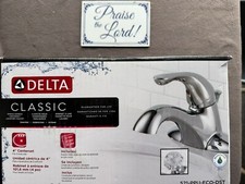 New Delta Classic Series Lavatory Single Lever Faucet 4" Chrome 521-ppu-eco-dst