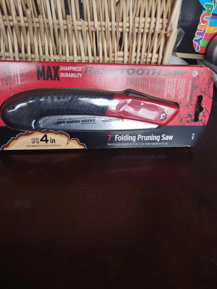 Sierra plegable de diente de afeitar Corona RS 7041, hoja de 7 pulgadas, roja - nueva - ENVÍO N 24 HORAS Foto 3 de 4