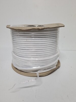 2-ADRIG ELEKTRO FLEX RUNDKABEL DRAHT 0,75mm WEISS 100M