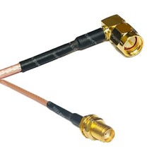 RG316 SMA MALE ANGLE to SMA FEMALE RF Cable FAST-SHIP LOT