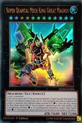DUPO-DE093 SUPER QUANTEN MECHKÖNIG GROSSER MAGNUS ULTRA RARE 1. AUFLAGE YuGiOh KARTE
