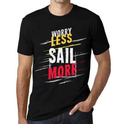 ULTRABASIC Herren T-Shirt Sorgen Weniger Segeln Mehr Worry Less Sail More