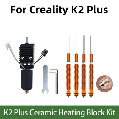 For Creality K2 Plus 3D Printer Hotend Kit Extruder 0.2/0.4/0.6/0.8mm Nozzle lot