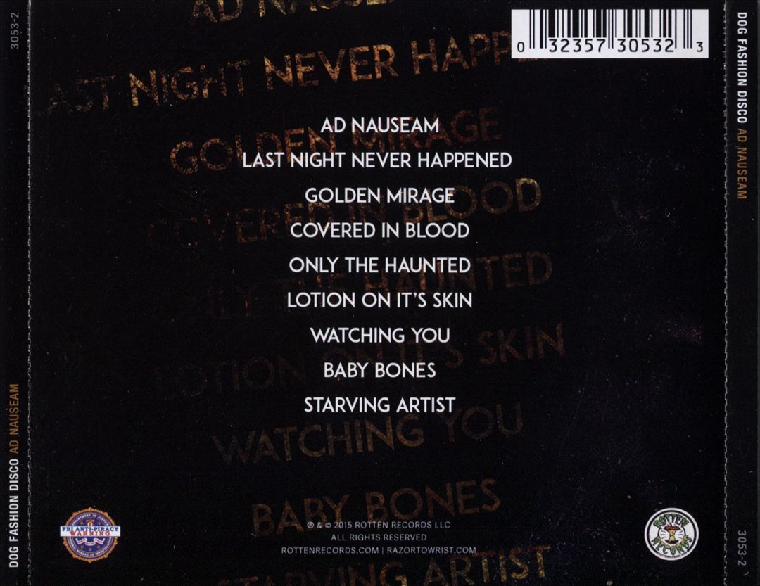 DOG FASHION DISCO AD NAUSEAM NEW CD 32357305323 eBay