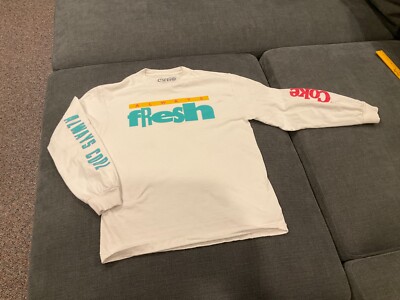 Coca Cola Retro Always Fresh Long Sleeve TEE T SHIRT SIZE MEDIUM