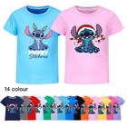 Kids Boys Girls Christmas Stitch T-shirt Summer Casual Short Sleeve Xmas Top Tee