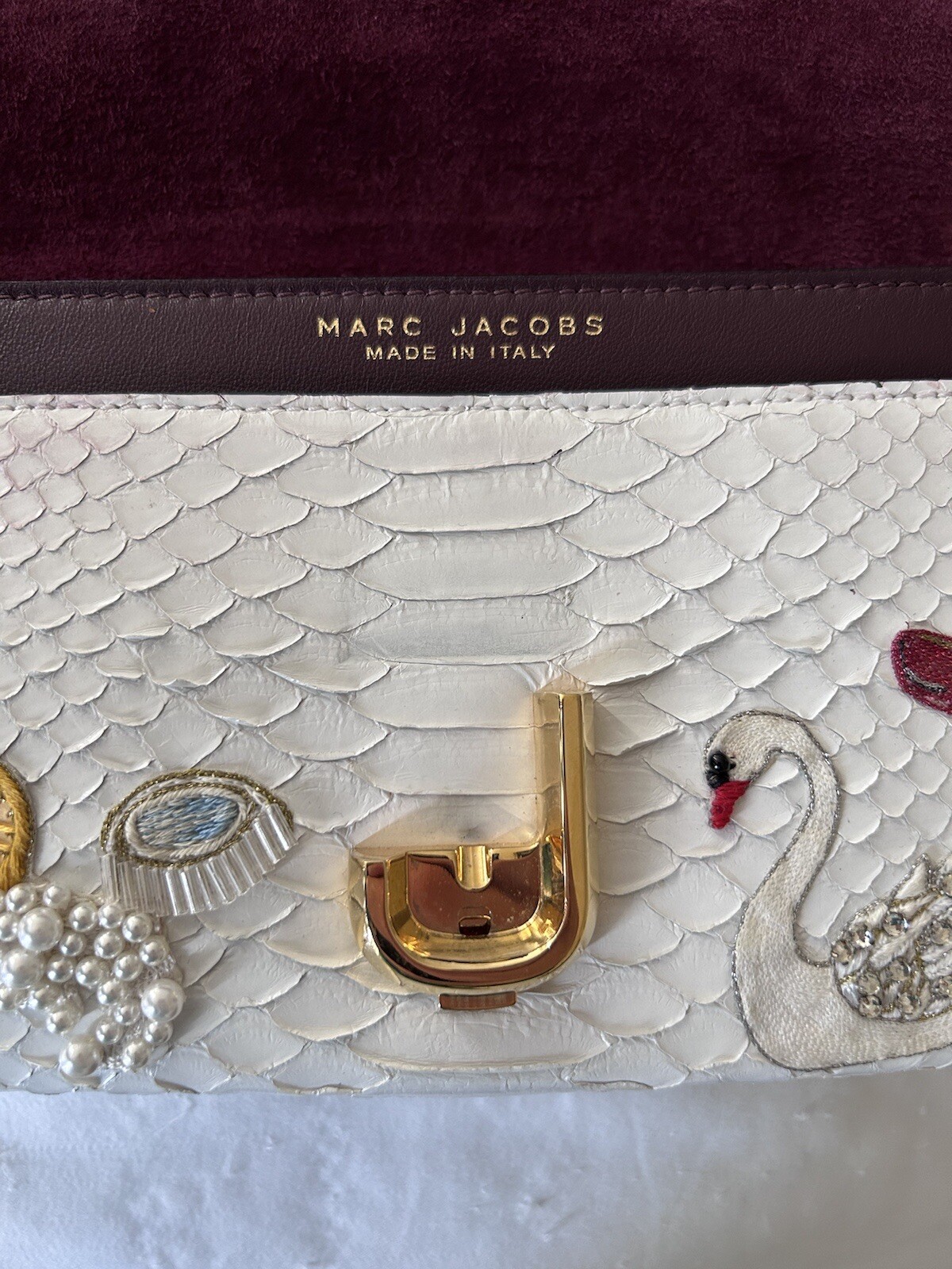 THE MARC JACOBS Embroidered Python Shoulder Handb… - image 4