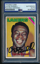1975 Topps #34 Cazzie Russell signed auto autograph PSA/DNA EXMT centered