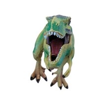 Tyrannosaurus Rex T Rex Figure Movable Jaw Green Dinosaur Toy 10.5" long