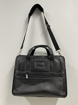 Case-Tek Inc Chicago IL Black Leather Computer Briefcase 17