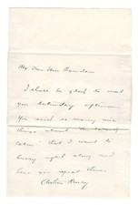 Arthur Henry (1867-1934) Autographed Note Signed / Writer An Island Cabin  