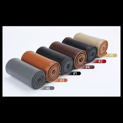 Hand Sewing DIY Steering Wheel Cover Genuine Cowhide Leather With Needle Thread
