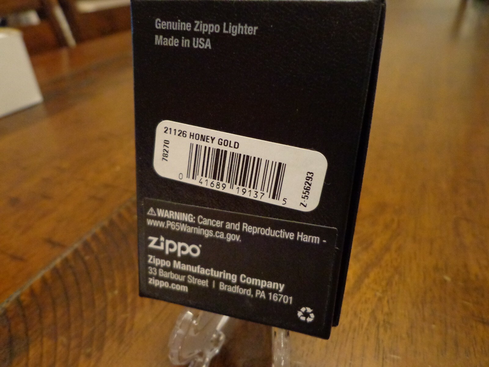 HONEY GOLD MATTE RARE MODEL ZIPPO LIGHTER MINT IN BOX NO LONGER PRODUCED