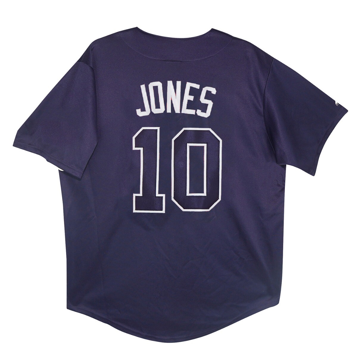 Chipper Jones Atlanta Braves Alternate Navy Blue Jersey Men's (M