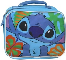 Disney Stitch Lunch Bag Insulated Alien Hawaii Flowers Girls Boys Kids Blue