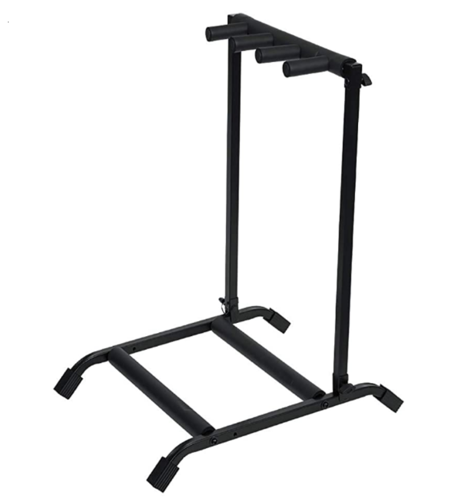 Rok-It Multi Guitar Stand Rack w supreme Folding 3 up Design Over item handling G Holds to