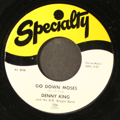 DENNY KING: bessie mae / go down moses SPECIALTY 7 Single 45 RPM