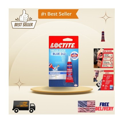 Loctite Threadlocker Blue 242 - Removable Thread Lock Glue for Nuts, Bolts,6 ml