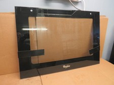 Whirlpool Range Outer Door Glass Black  Part  W10535776 WPW10535776