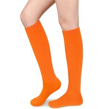 Orange Knee High Socks for Women One Size,