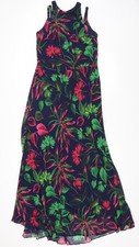 Taylor Damen Maxi Mehrfarbig Geometrisches Polyester Gr&ouml;&szlig;e 4 Rundhals Rei&szlig;verschluss
