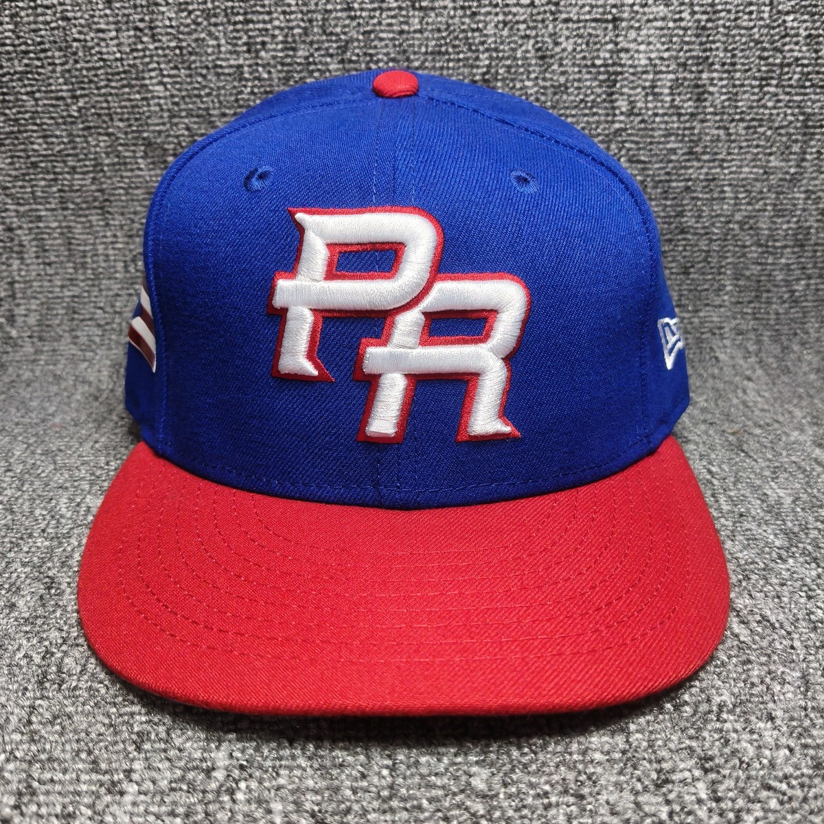 New Era 59FIFTY Puerto Rico WBC Baseball Fitted Hat Cap 7 3/8 Blue Red