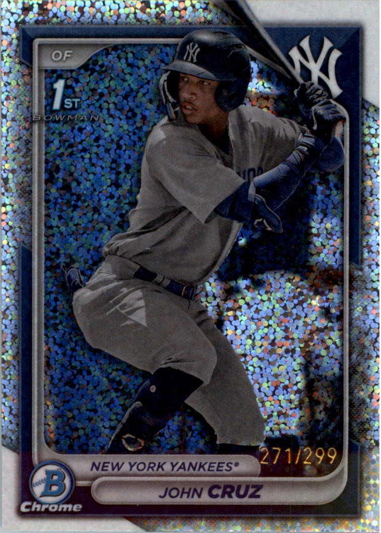2024 Bowman Chrome Prospects Speckle Refractors #BCP77 John Cruz /299 - BB