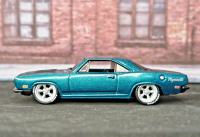 1/64 Hot Wheels 1968 Plymouth Barracuda S Umbau Real Riders Torq Thrust US Mags