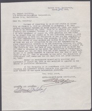 LOUIS B. MAYER - TYPED LETTER SIGNED 03/23/1933 CO-SIGNED BY: EDMUND GOULDING