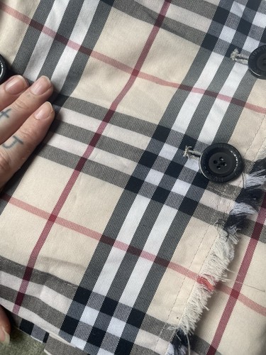 BURBERRY Designer Plaid Pleated Double Button Mini Skirt Preppy Y2K Summer 32” - 第 9/24 張圖片