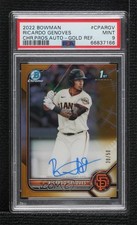 2022 Bowman Chrome Prospect Gold Refractor 30/50 Ricardo Genoves PSA 9 Auto 0bl9