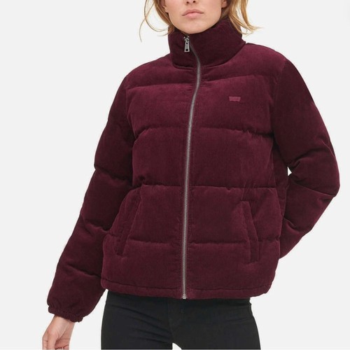 Levi's Ladies' Corduroy Puffer Coat Cranberry L