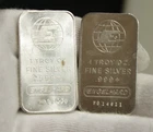 (2) Vintage Engelhard 1 oz .999 Silver Bars
