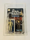 Vintage 1977 Kenner Star Wars C-3PO Figure 12-Back LP, Card Backing Display Case