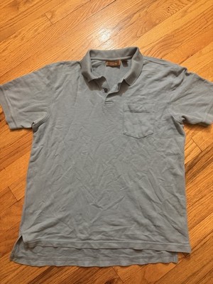 Tasso Elba Polo Shirt Mens M Blue Short Sleeves Collared Tee Top Casual Formal