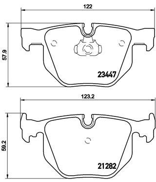 Brake Pads Set Rear P06029 Brembo 34216753850 34216758870 34216761285 - Image 9