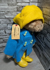 1975 Vtg Large 19" Paddington Bear Plush Yellow Hat Blue Coat Eden Toys Doll
