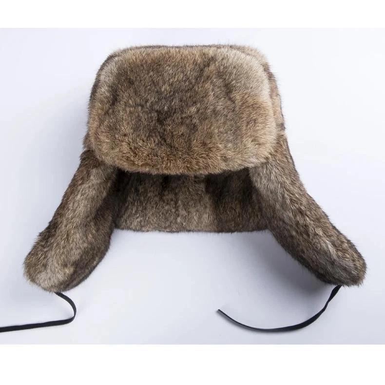 Bonnet Homme Chapka Ushanka Russe Hiver Cache Oreilles Fourrure Synthétique - Photo 2/4