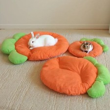 Soft Carrot Shaped Rabbit Mat Cartoon Rabbit Nest  Pet Small Animal