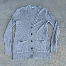 Hollister Women Gray Cardigan Sweater Size M