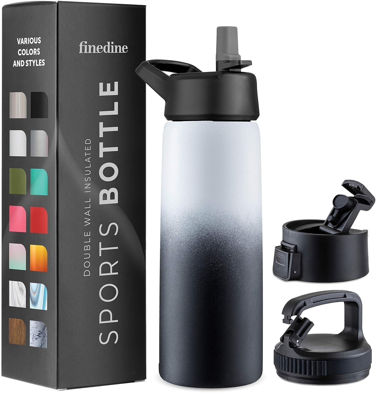 Triple-Insulated Stainless Steel Water Bottles with Straw, 25 Oz Reusable Insula
