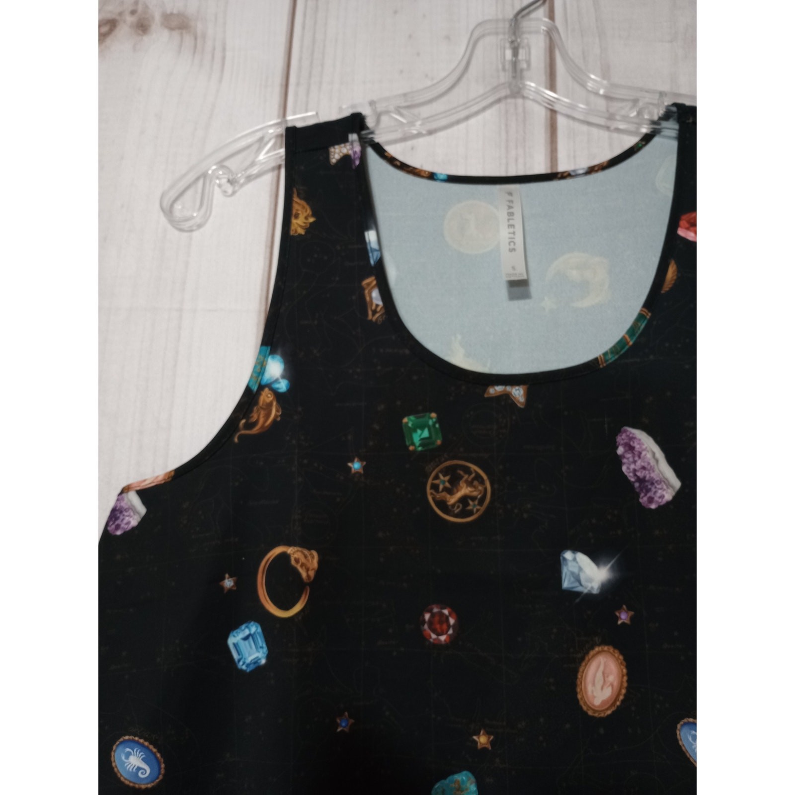 Fabletics Black Gemstone Celestial Print Tank Top… - image 3