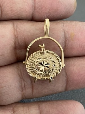14kt Gelbgold Nantucket Korb Anhänger (X214)