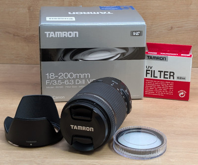 TAMRON 18-200mm F3.5-6.3 Di II VC (B018E) Canon EF EF-S EOS Objektiv Reisezoom